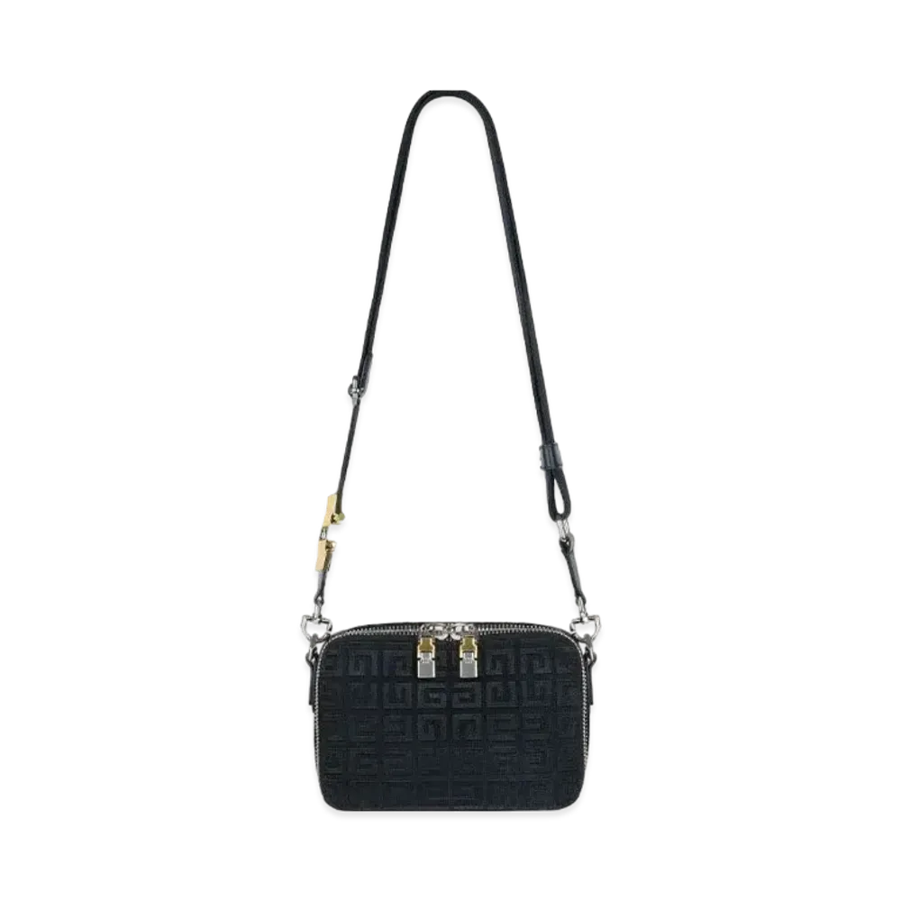 GIVENCHY Antigona U Camera Bag In 4G Embroidered Canvas "Black"