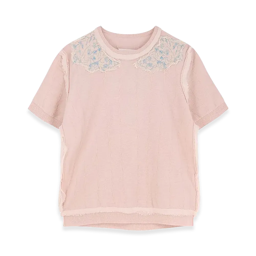 Maison Margiela Women's Virgin Wool Sweater "Light Pink"
