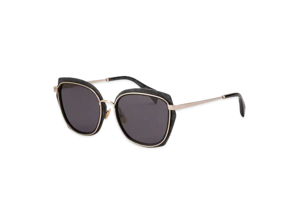 Yohji Yamamoto Pour Homme STAINLESS STEEL ACETATE YY5023 SUNGLASS "Black"