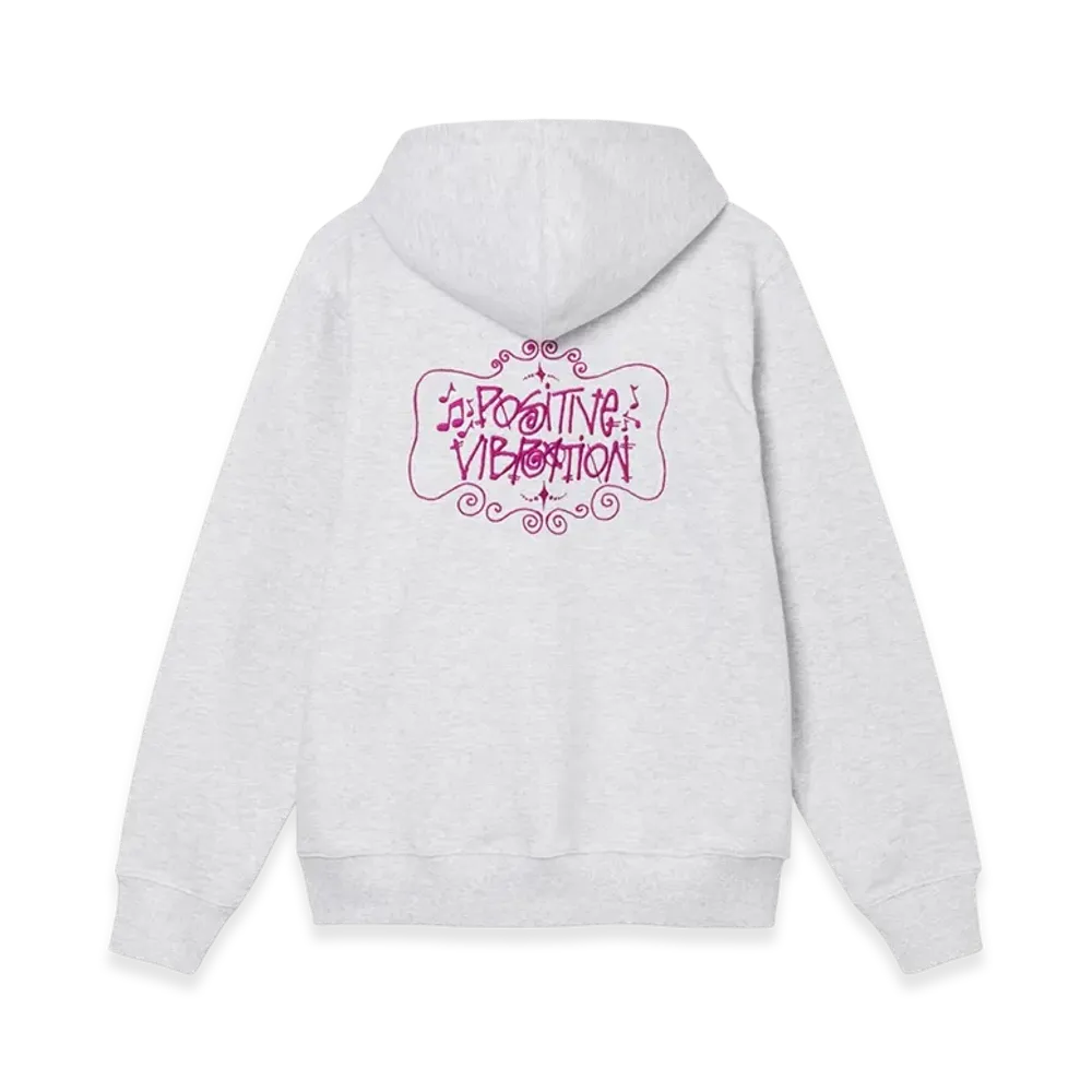Stussy Positive Vibrations Embroidered Hoodie "Ash Heather"