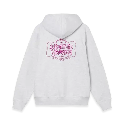 Stussy Positive Vibrations Embroidered Hoodie "Ash Heather"