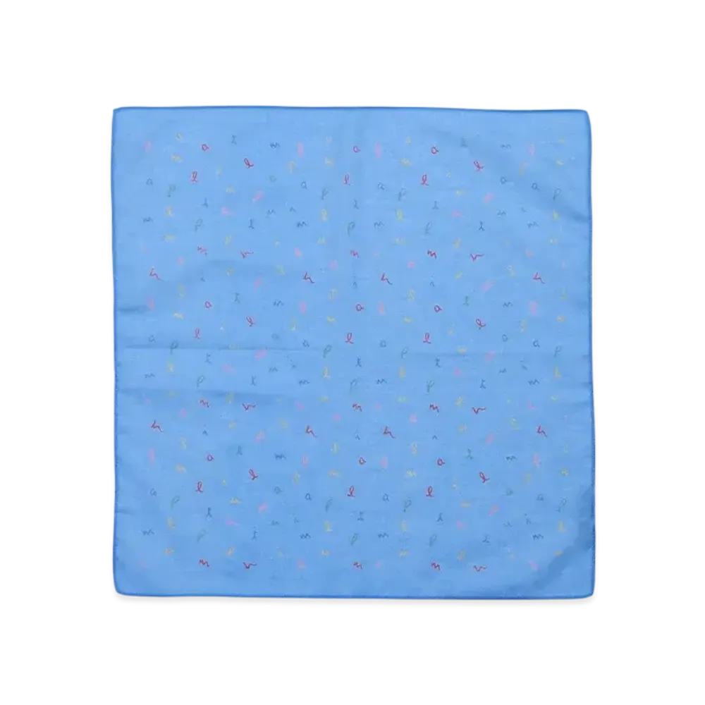 Paul Smith Random Letters Handkerchief "LightBlue"