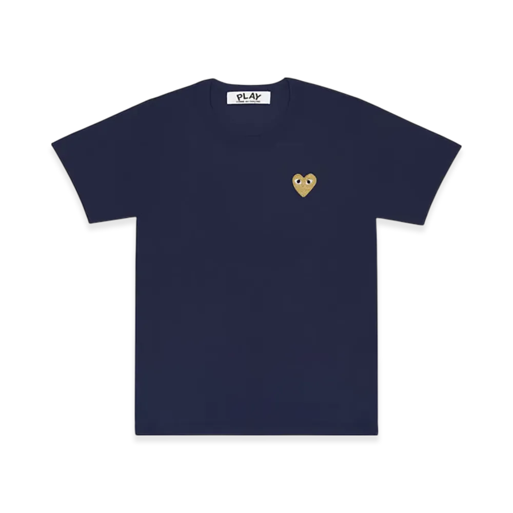 PLAY COMME des GARCONS Gold Heart T-Shirt Ladies "Navy"