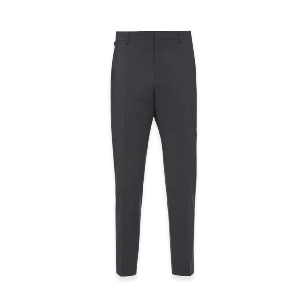 PRADA Light Stretch Wool Trousers "Slate Gray"