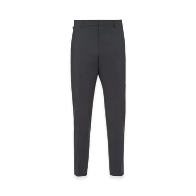 PRADA Light Stretch Wool Trousers "Slate Gray"