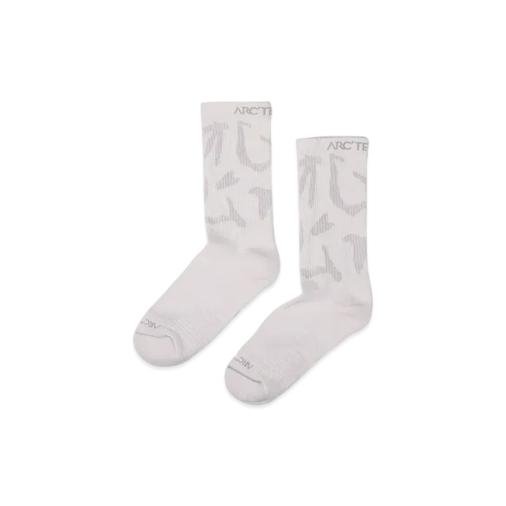 ARC'TERYX Synthetic Mid Grotto Sock "White/Pearl Gray"