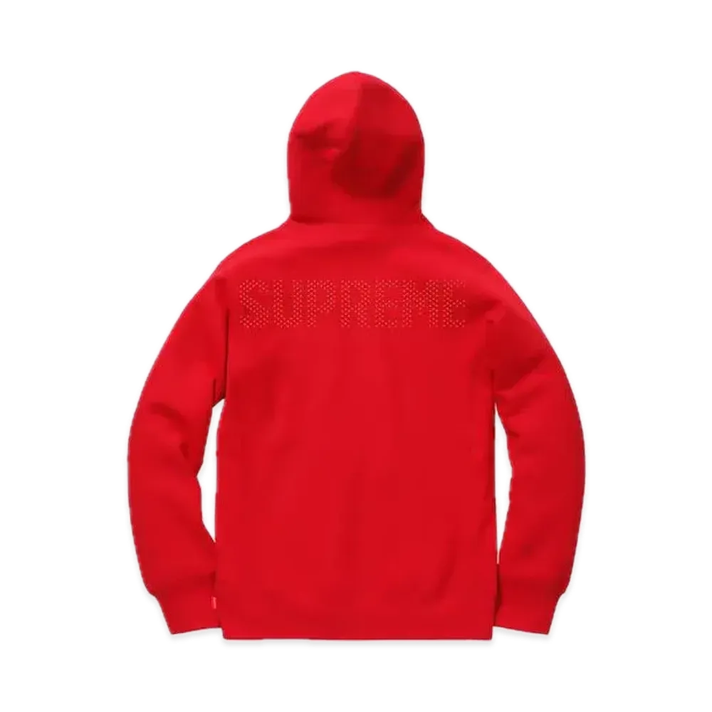 Supreme Studded Hooded Sweatshirt "Red"
