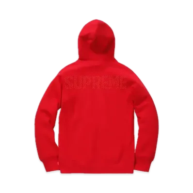 Supreme Studded Hooded Sweatshirt "Red"