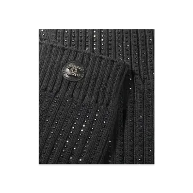 CHANEL Gaiters Cotton Strass "Black"