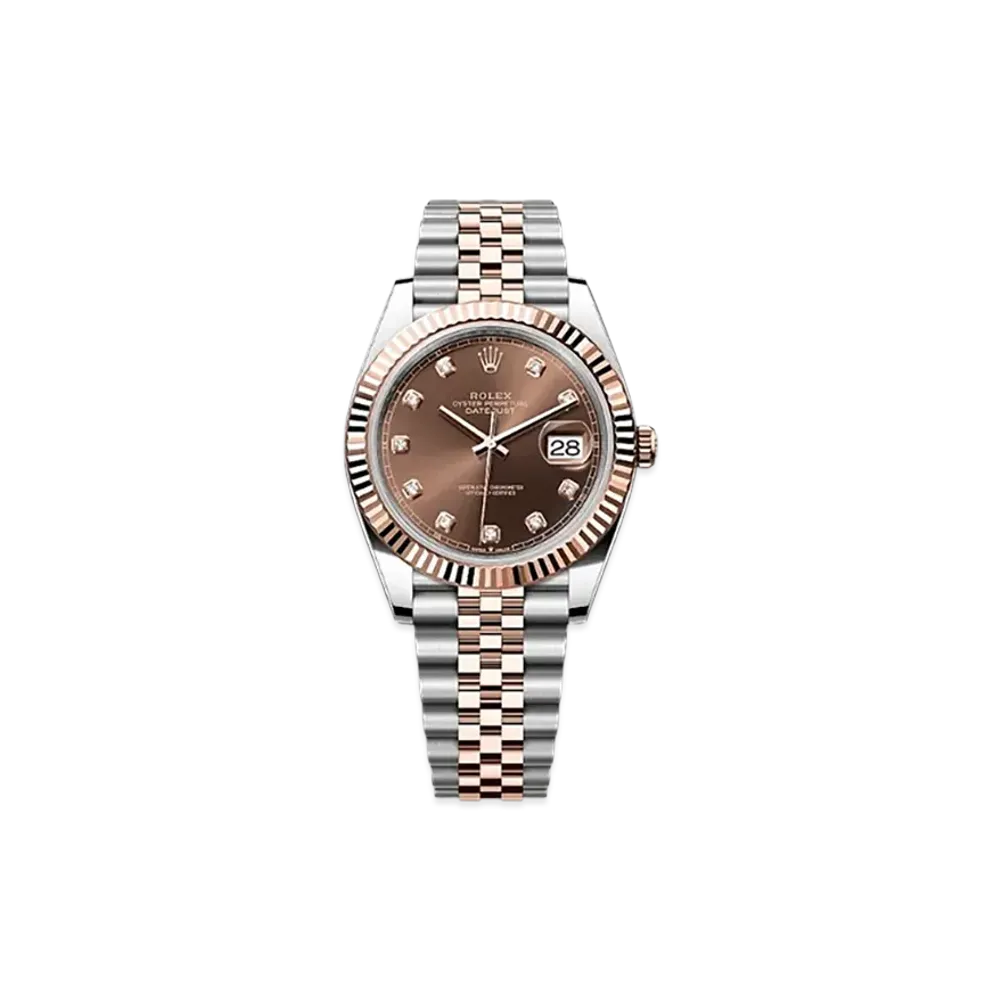 ROLEX Datejust 41 Oystersteel & Everose Gold "Brown"