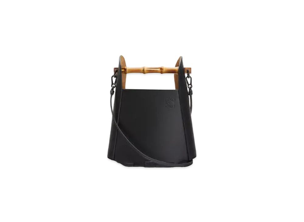 LOEWE Bamboo Bucket Bag In Calfskin "Black"