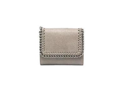 Stella McCartney Falabella Small Flap Wallet "Ash Grey"