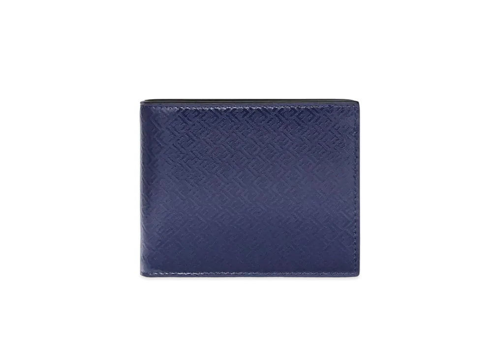 FENDI Wallet Blue Leather Two Folded Wallet "Blue"