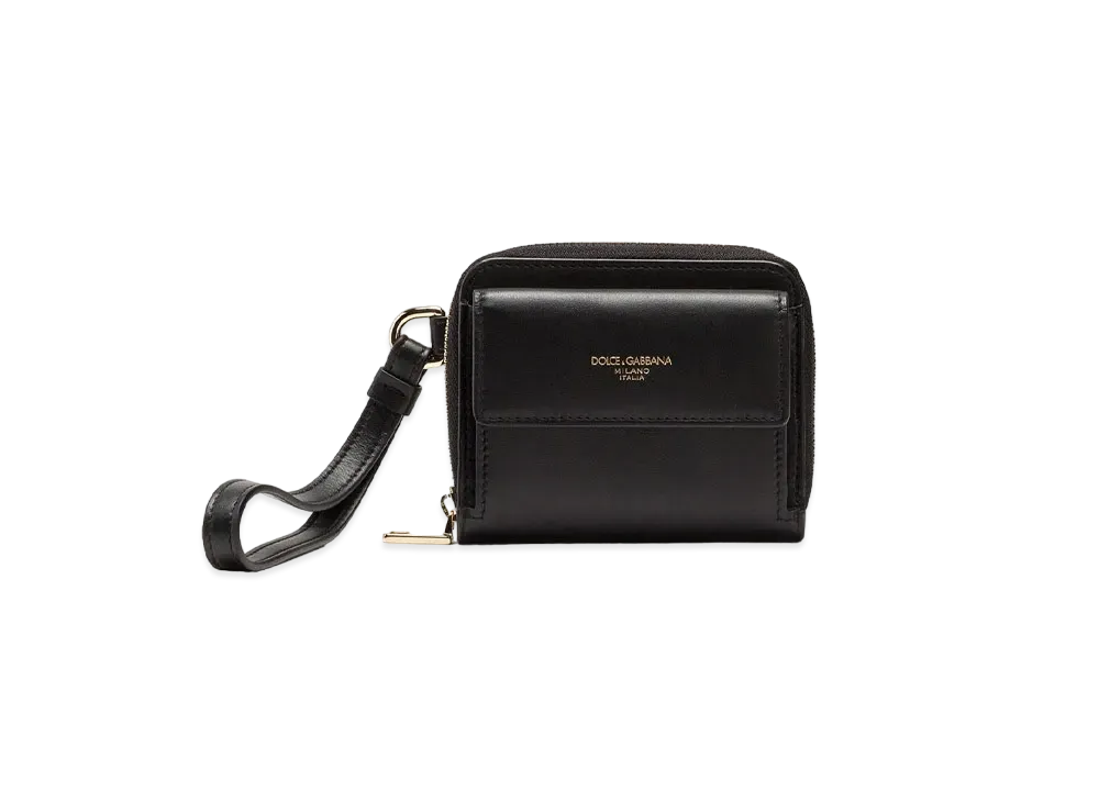 Dolce&Gabbana Zip Around Wallet Small Calfskin "Black"