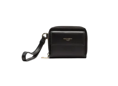 Dolce&Gabbana Zip Around Wallet Small Calfskin "Black"