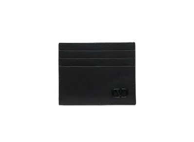Valentino V Logo Signature Card Holder "Black"