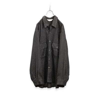 ANCELLM Nel Check Over Work Shirt "Navy"