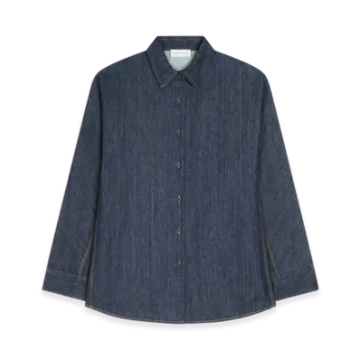 DRIES VAN NOTEN Women's Denim Cocoon Shirt "Indigo"