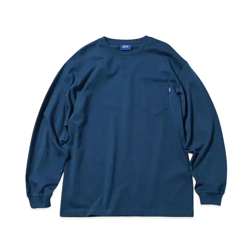 Lafayette SOLID POCKET L/S TEE "NAVY"