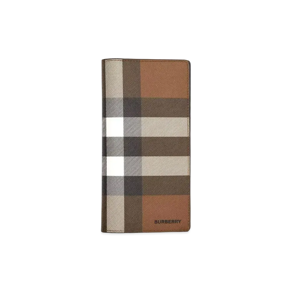Burberry Check Conchnental Wallet "Dark Barch Brown"