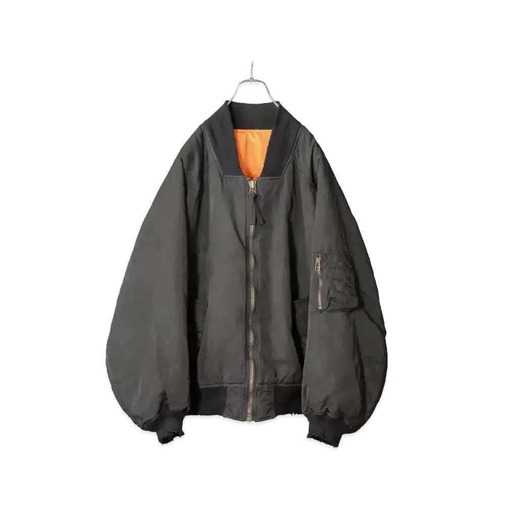 ANCELLM Aging Bomber Jacket "Black"