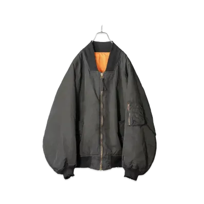 ANCELLM Aging Bomber Jacket "Black"
