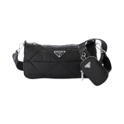 PRADA Tessuto Quilting Shoulder Bag "Black"