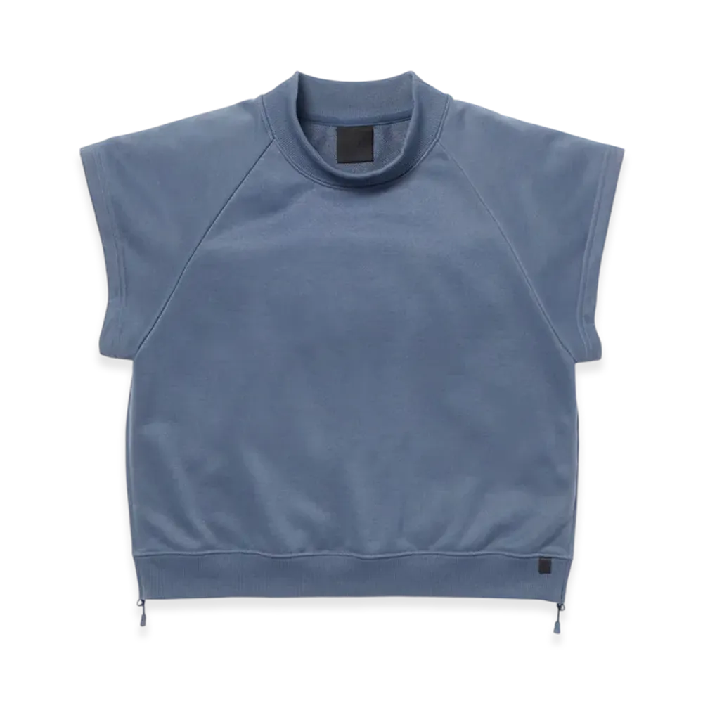 DAIWA PIER39 Women's Tech Sweat Mockneck "Smoke Blue"