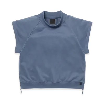 DAIWA PIER39 Women's Tech Sweat Mockneck "Smoke Blue"