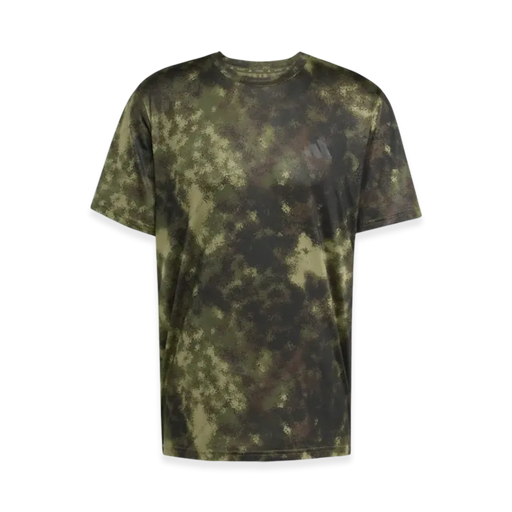 adidas Train Essentials Seasonal All-Over Print T-Shirt "Olive Strata"