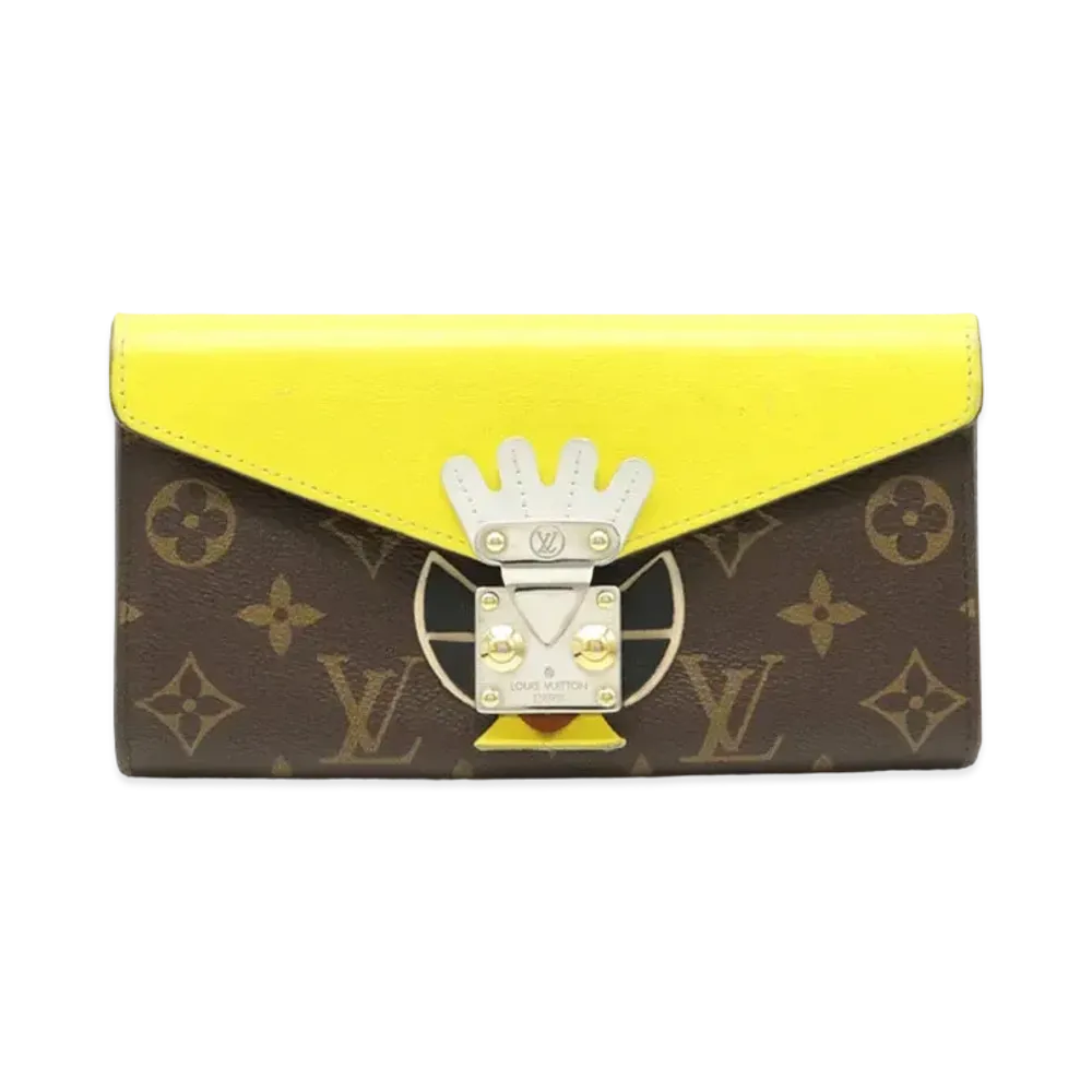 Louis Vuitton Sarah Wallet Tribal Mask Monogram "Jaune"