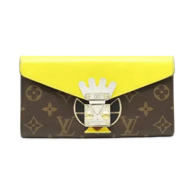 Louis Vuitton Sarah Wallet Tribal Mask Monogram "Jaune"