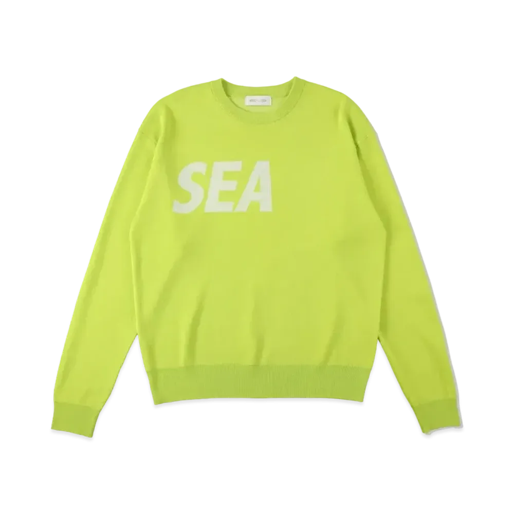 WIND AND SEA SEA Silk Blend Knit "Lime Green"