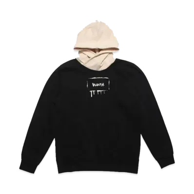 DISCLAIMER MAGLIA UOMO CON CAPPUCCIO IN FELPA "NERO"