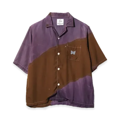 NEEDLES x NOMARHYTHM TEXTILE Hand Dye Cabana Shirt "Brown"