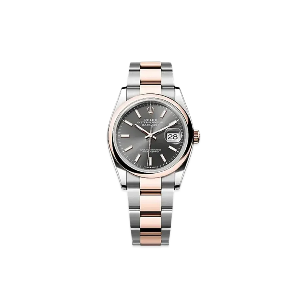 ROLEX Datejust 36 Oystersteel & Ever Rose Gold "Grey"