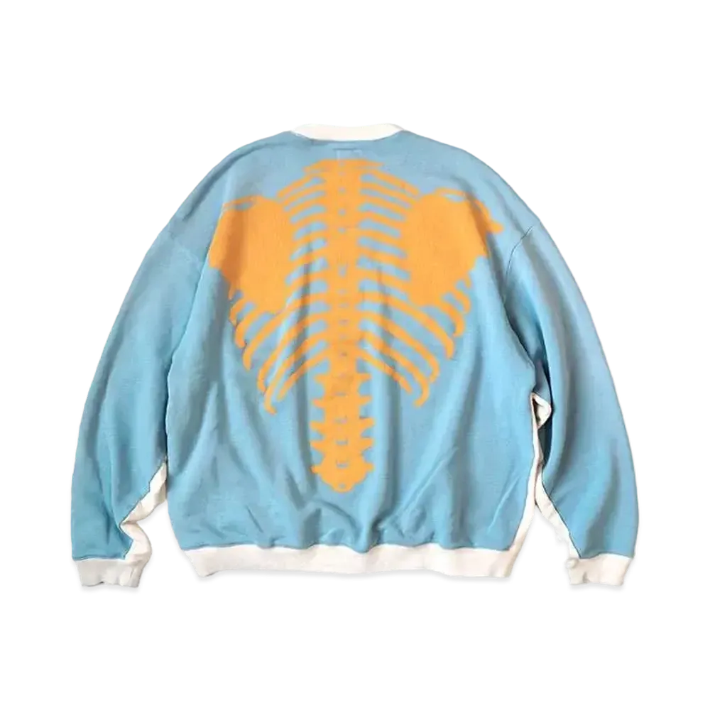 KAPITAL BACK HAIR 2 TONE BIG SWEAT (BOUND PT) "Quinity Sax"