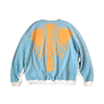 KAPITAL BACK HAIR 2 TONE BIG SWEAT (BOUND PT) "Quinity Sax"