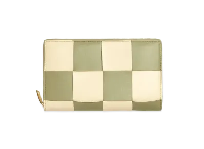 Bottega Veneta Zip Around Wallet "String/Travertine"