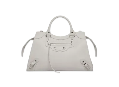 BALENCIAGA Women's Neo Classic Top Handle Bag "Silver/Crystal"