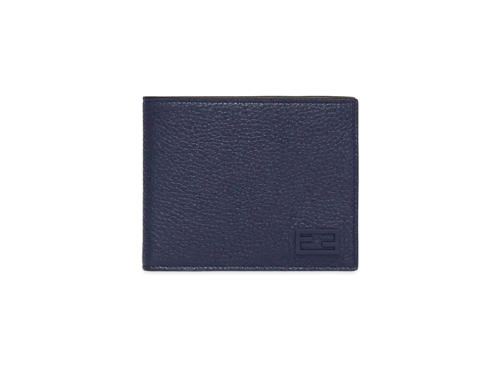 FENDI Wallet Blue Leather Two Folded Wallet "Blue"