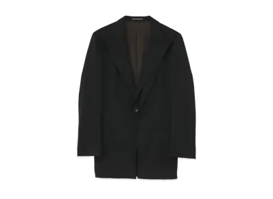 Yohji Yamamoto WOOL GABARDINE LEFT LAYERED J "Black"