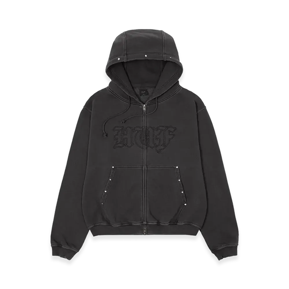 HUF Studded Full Zip Hoodie "Black"