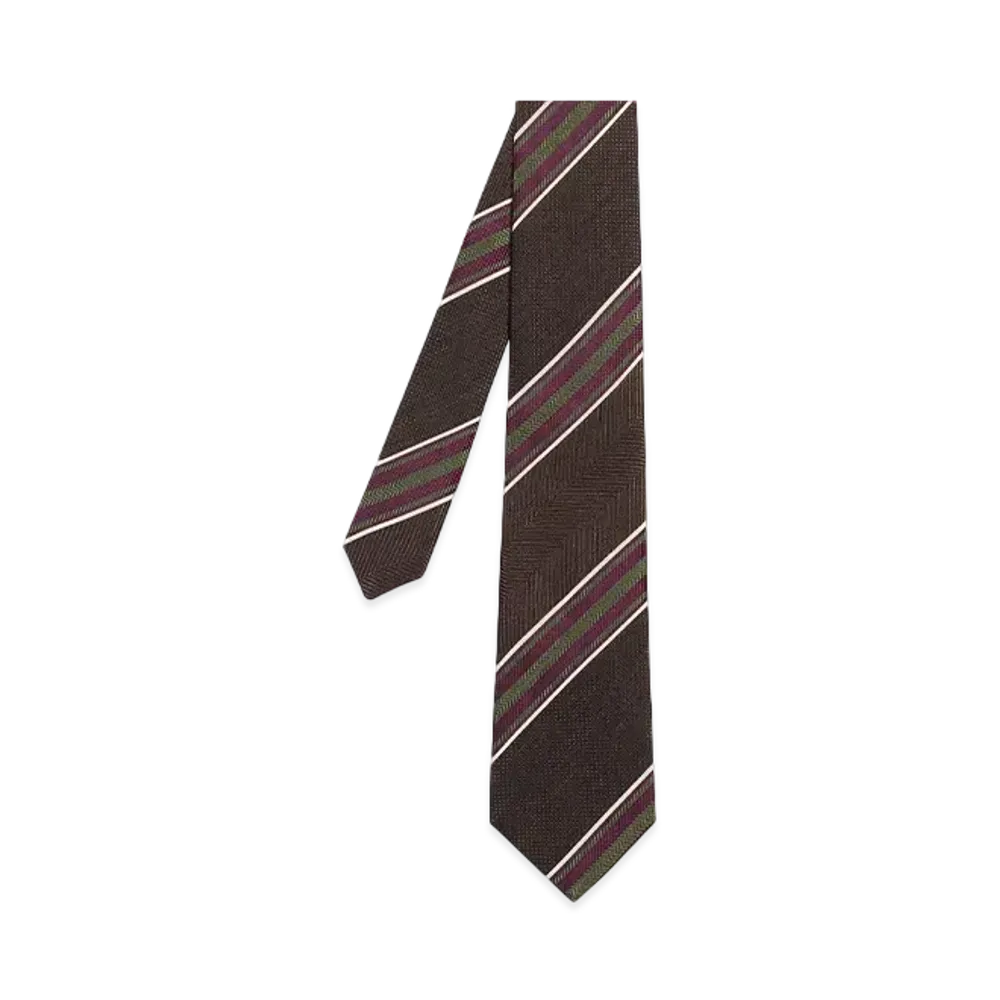 Paul Smith Mixed Pattern Regimental Tie "Brown"