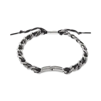 BALENCIAGA BB Icon Lace Choker "Antique Silver/Black/White"