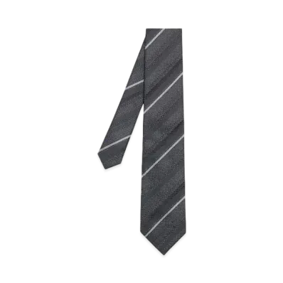 Paul Smith Texture Mix Regimental Tie "DarkGray"