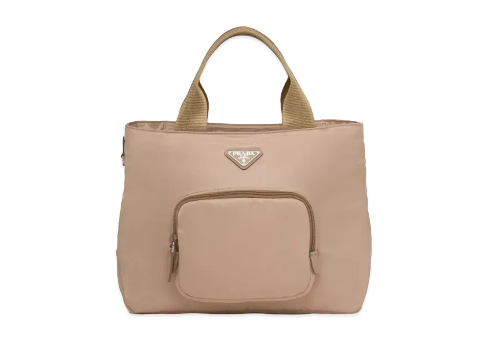 PRADA Padded Nylon Tote Bag "Beige Pink"