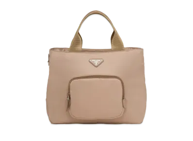 PRADA Padded Nylon Tote Bag "Beige Pink"