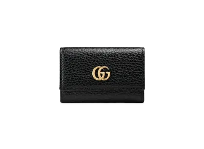 GUCCI GG Marmont Leather Key Case "Black"