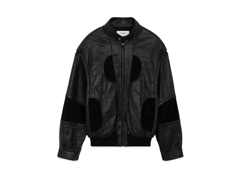 CELINE Oversized Jacket In Soft English Lambskin "Black"